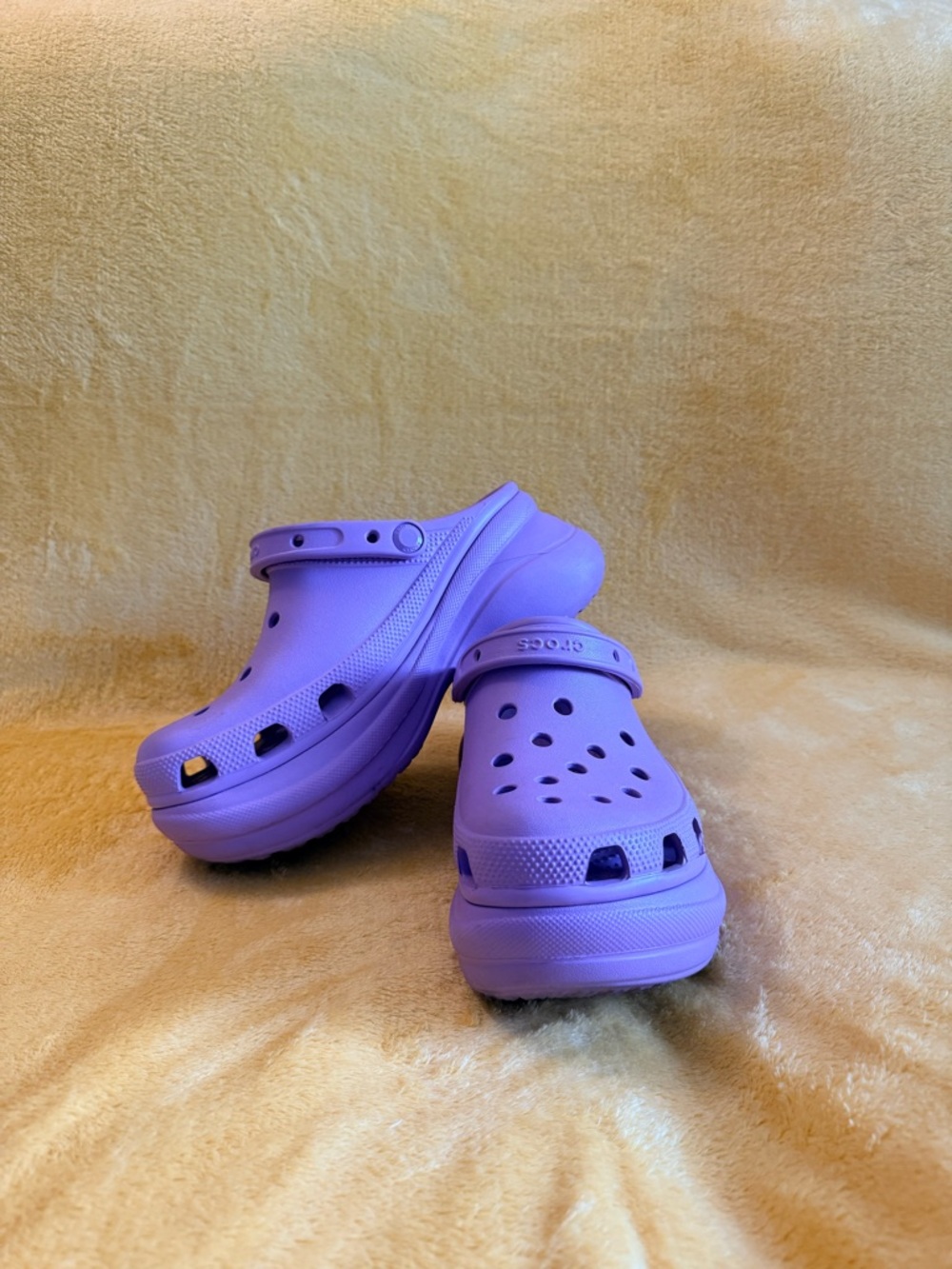 Purple Platform Clog Sandals